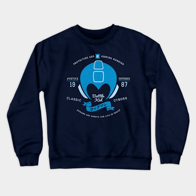 Battle Kid Distressed Crewneck Sweatshirt by machmigo